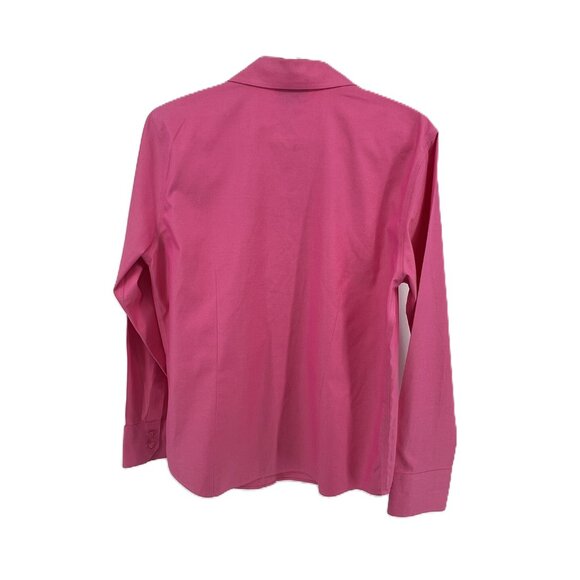 🌺Talbots Women's Pink Button-Down Shirt Size 10 100% Cotton Timeless Minimalist - Picture 4 of 9